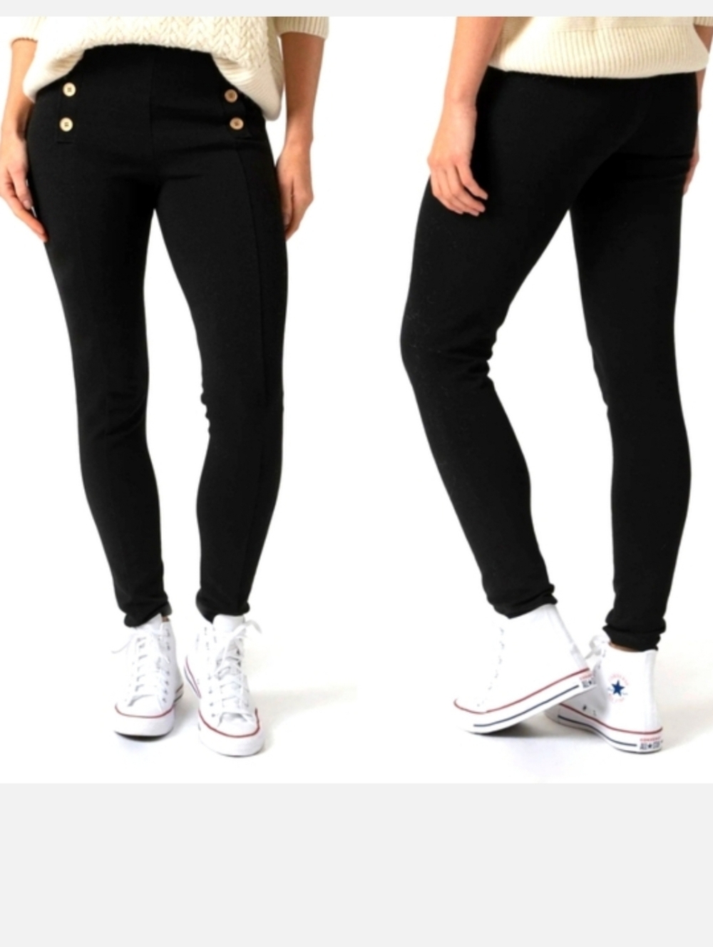 Saint + Sofia Chelsea Leggings Black Size 16